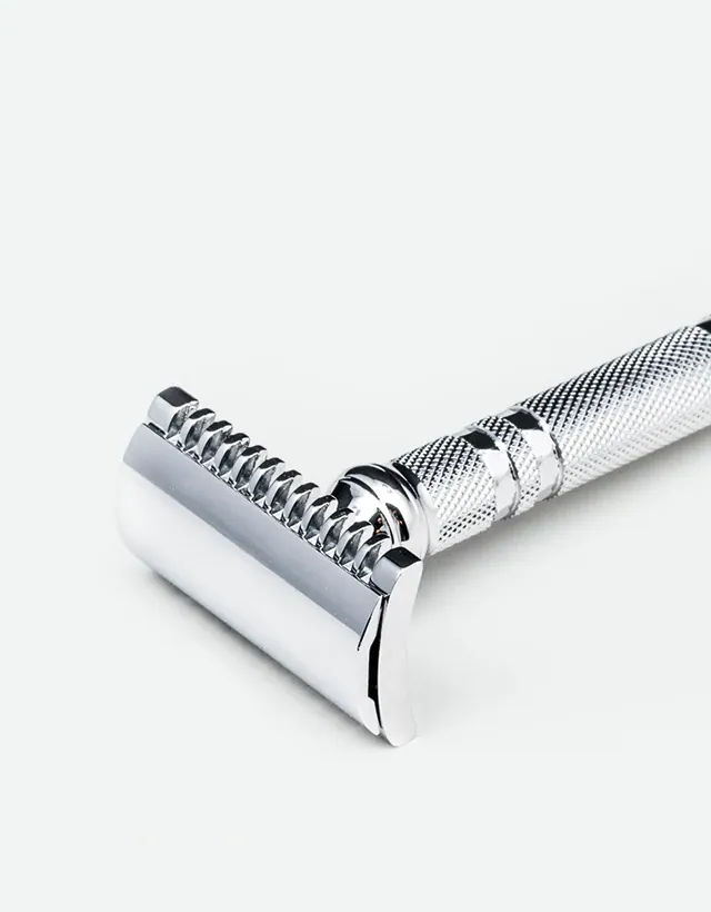 Parker - 24C Safety Razor, 3 piece, Open Comb, Chrome Handle