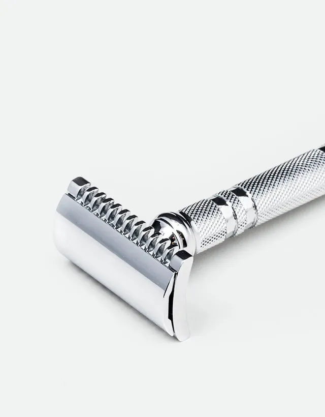 Parker - 24C Safety Razor, 3 piece, Open Comb, Chrome Handle