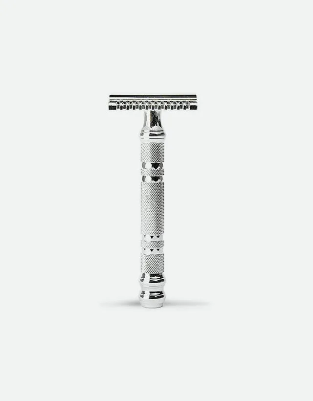 Parker - 24C Safety Razor, 3 piece, Open Comb, Chrome Handle