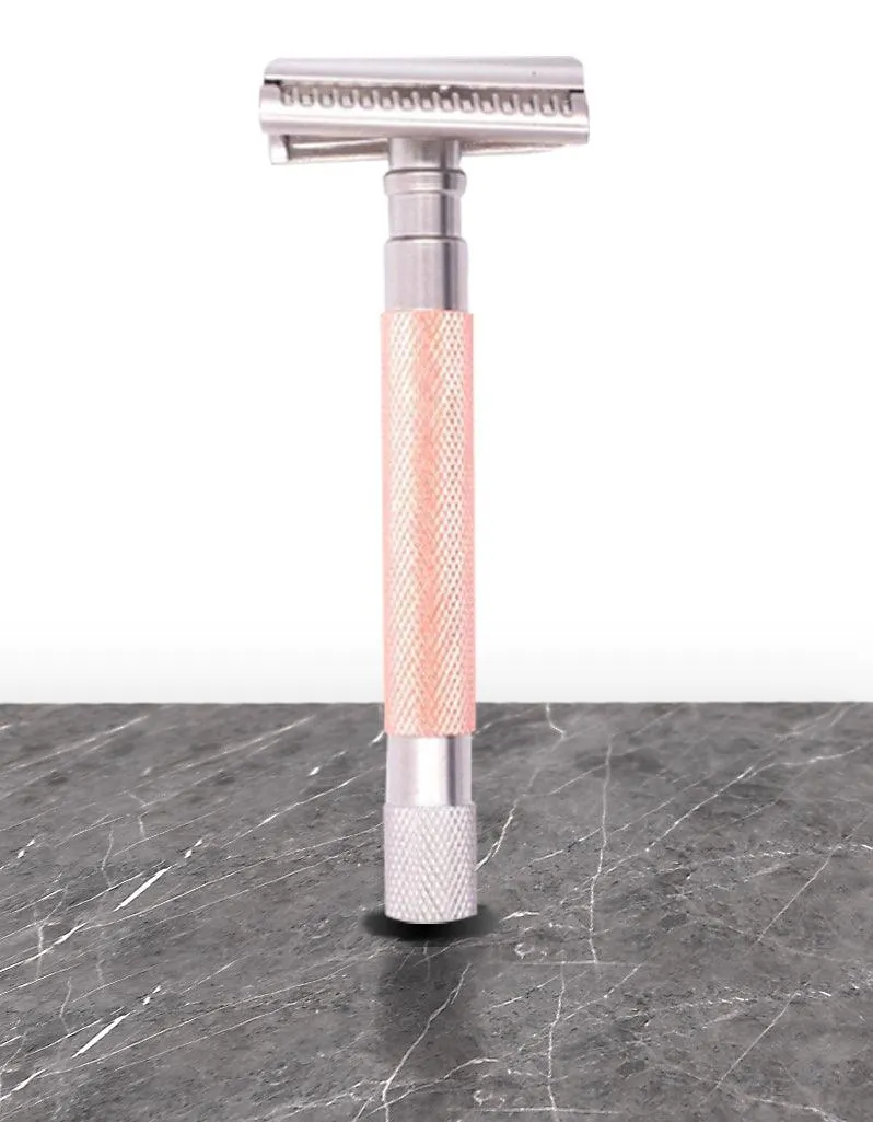 Parker Semi Slant 3 Piece Safety Razor 55SL - Rose Gold