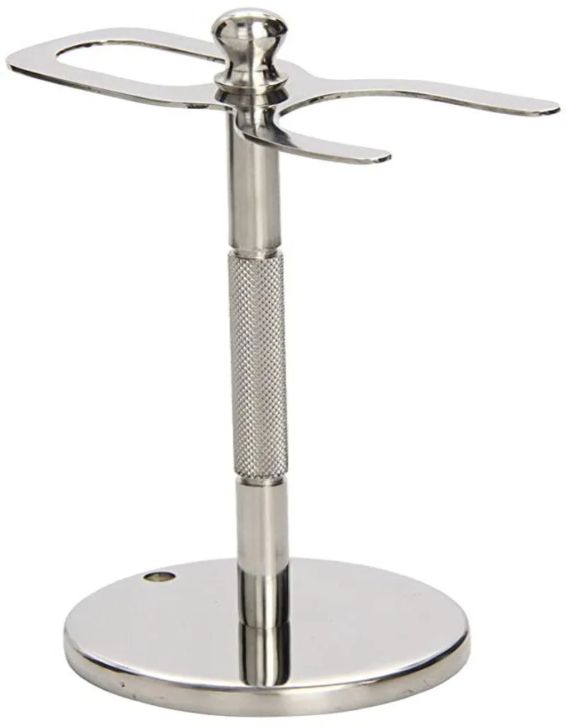 Parker - Stainless Steel Straight Razor and Brush Stand