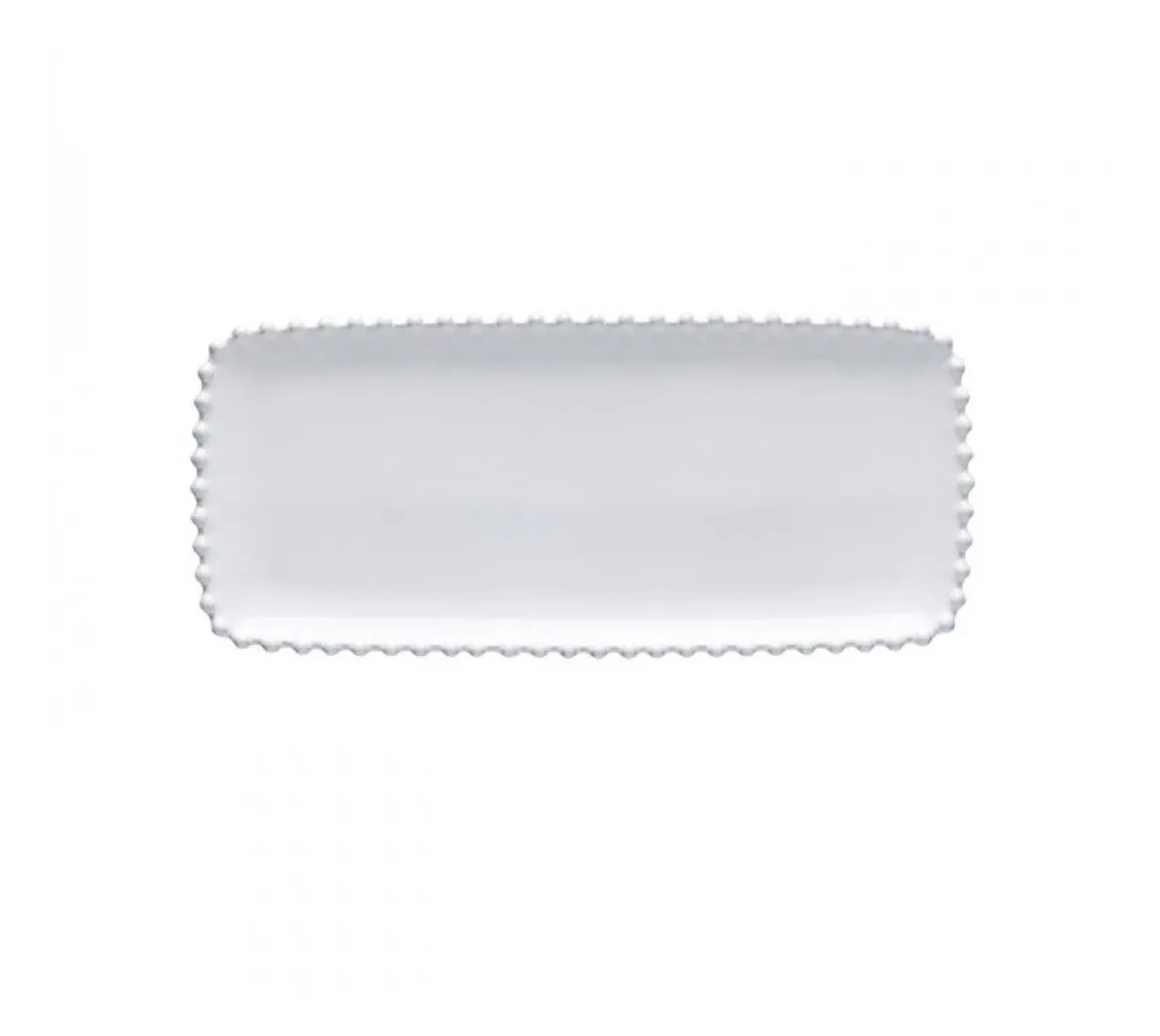 Pearl White Rectangular Plate