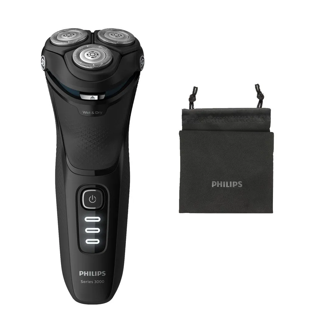 Philips 3000 Series Shaver Series 3000 S3233/52 Wet Or Dry Electric Shaver With Handy Travel Pouch