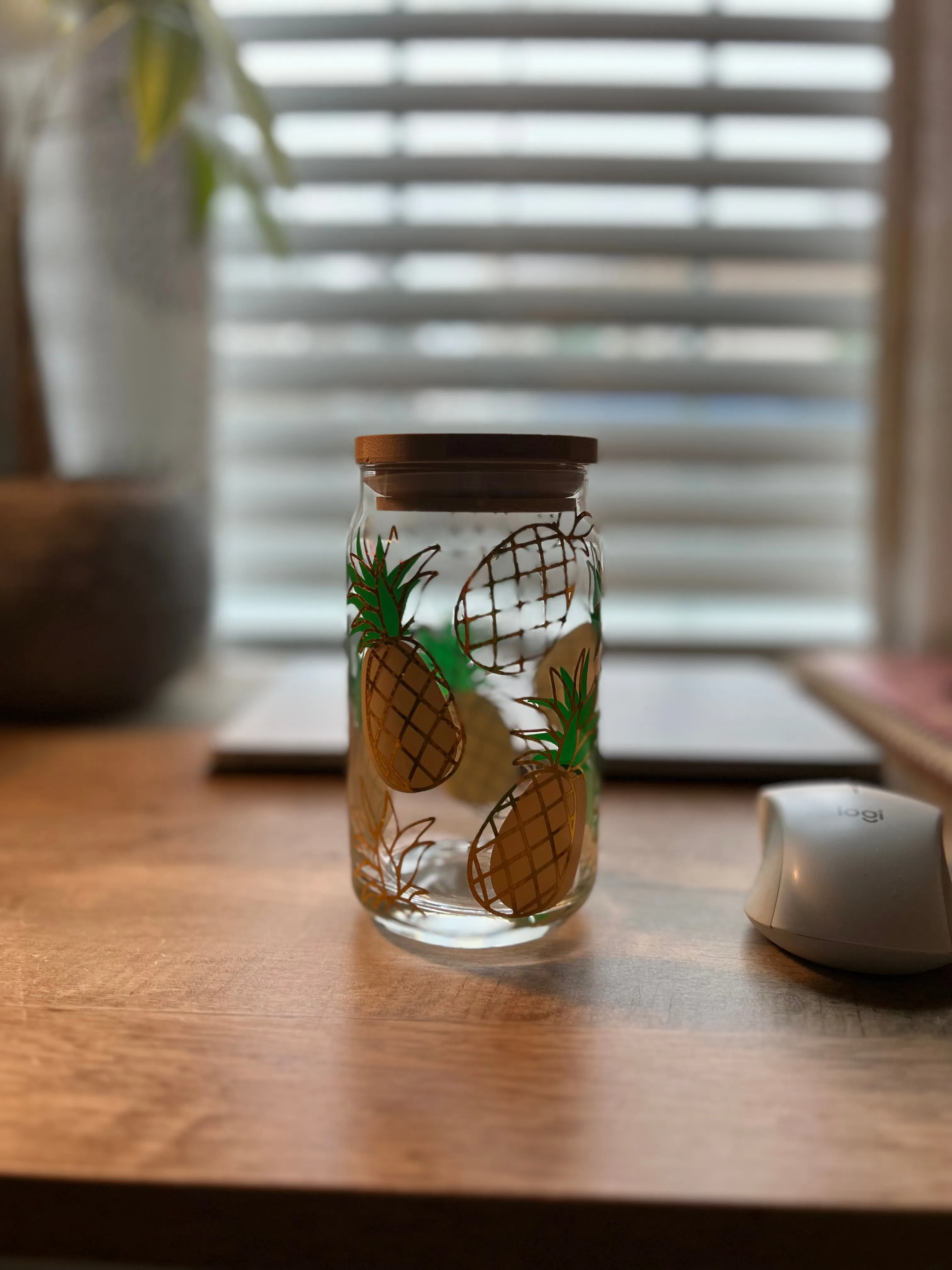 Pineapples Glass Coffee Cup