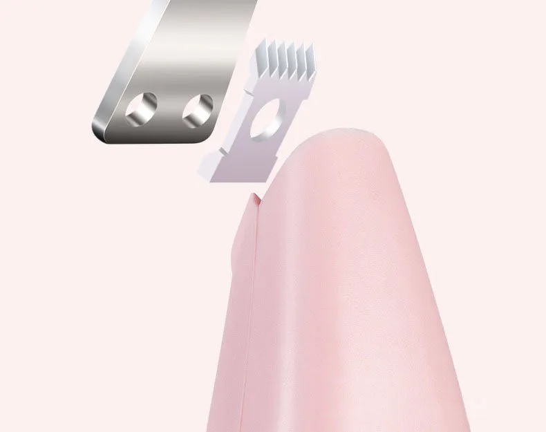 Portable Pet Hair Trimmer in Sakura Pink with Precision Blade and Ergonomic Design