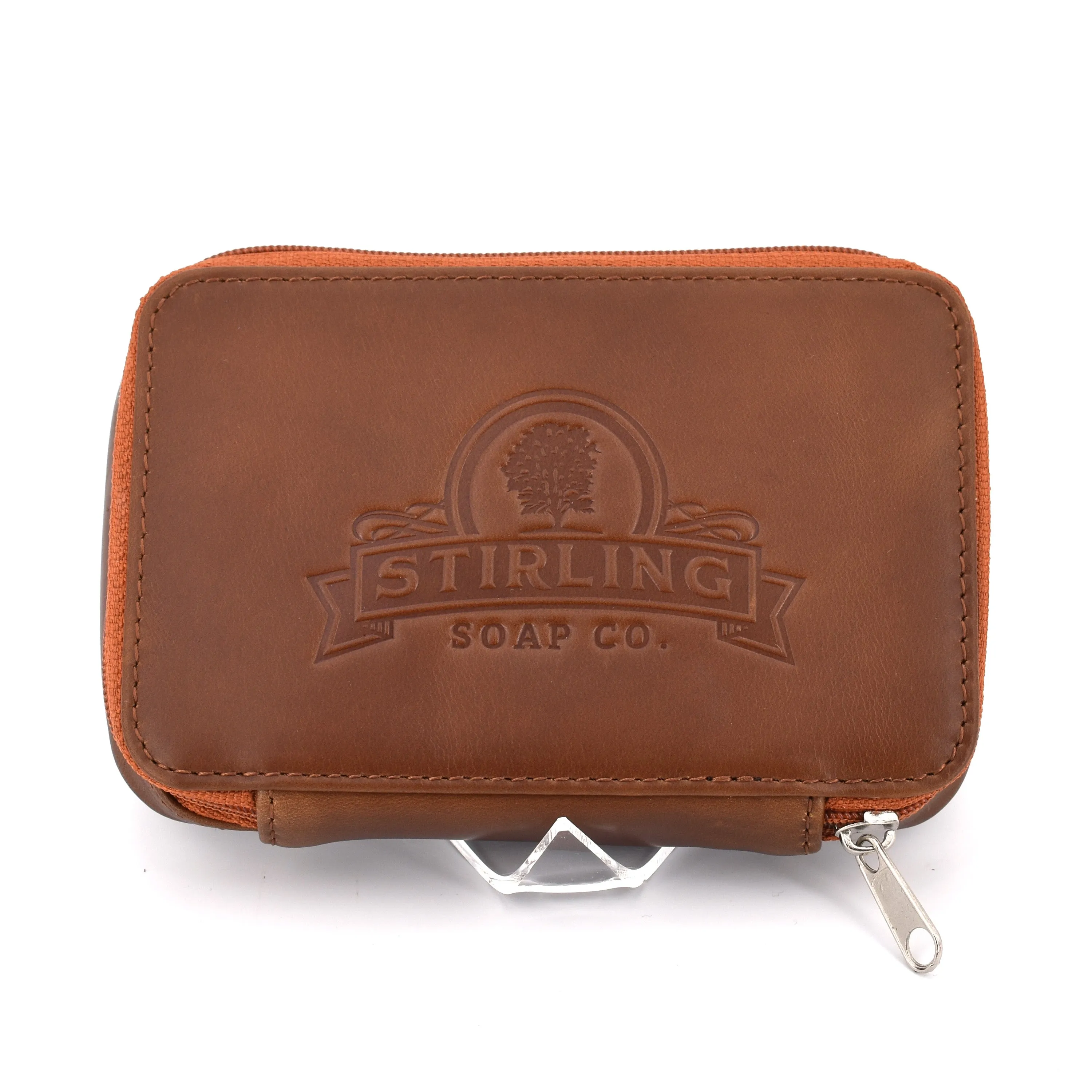 Premium Leather Razor/Blade Case - Caramel