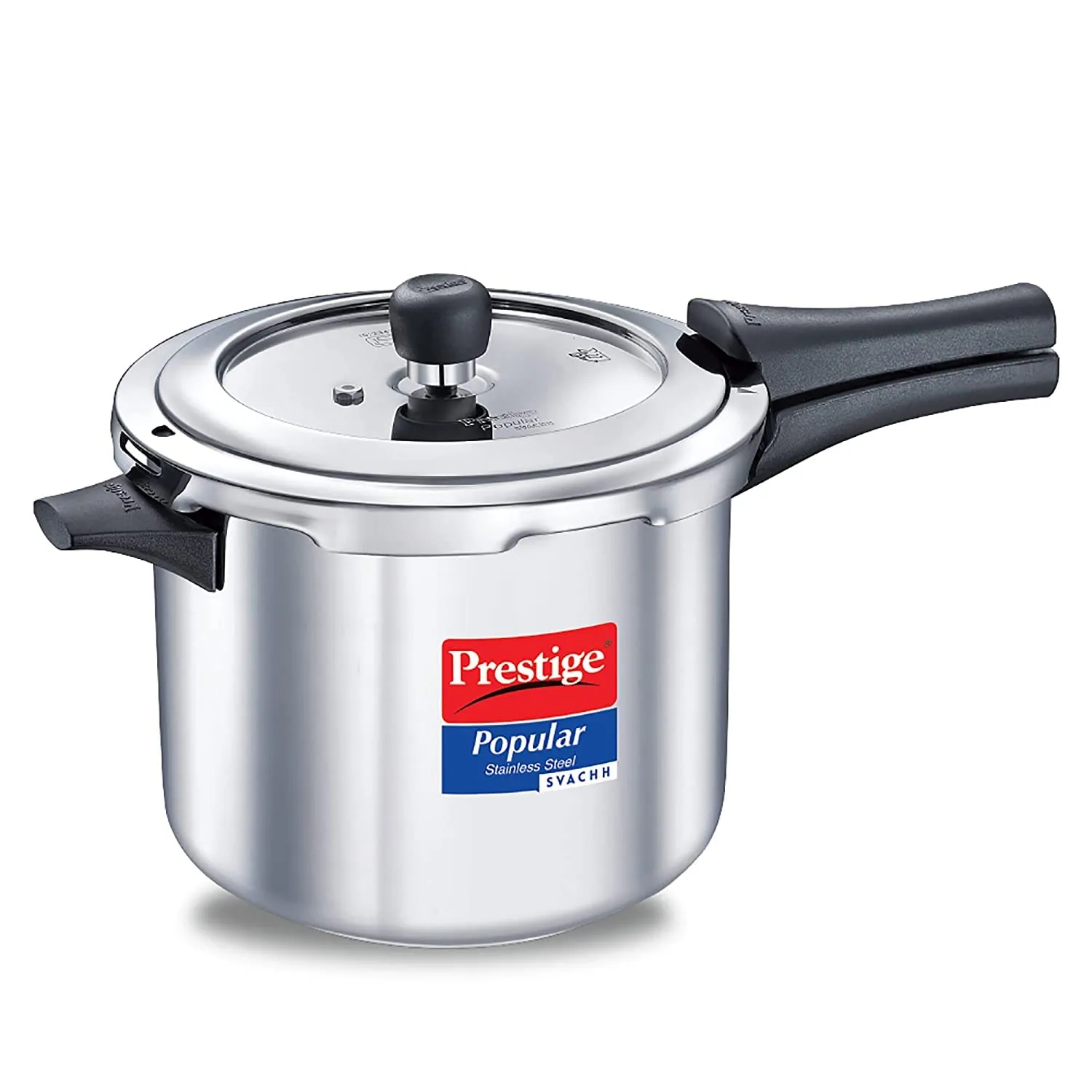 Prestige Popular Svachh Stainless Steel Outer Lid Pressure Cooker 2.0 L, 2 Liter