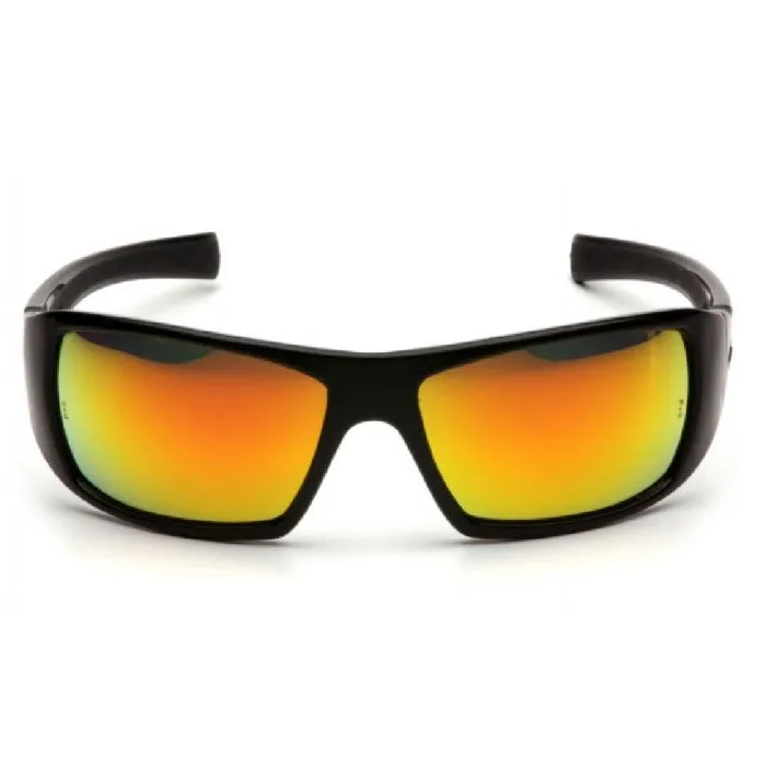 Pyramex Goliath SB5645D Safety Glasses Ice Orange Mirror Lens Black Frame, One Size, 1 Each