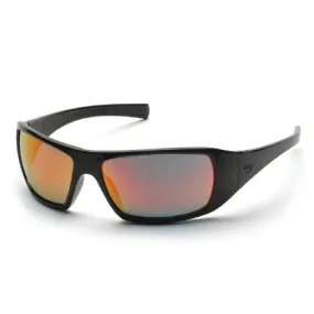 Pyramex Goliath SB5645D Safety Glasses Ice Orange Mirror Lens Black Frame, One Size, 1 Each