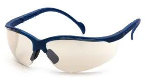 Pyramex SMB1880S Venture II Metallic Blue Safety Glasses W/ Indoor/Outdoor Mirror Lens (12 each)