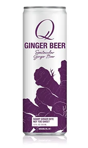 Q Drinks, Q Ginger Beer, Spectacular Ginger Beer, 12 Ounce Slim Can (Pack of 12)