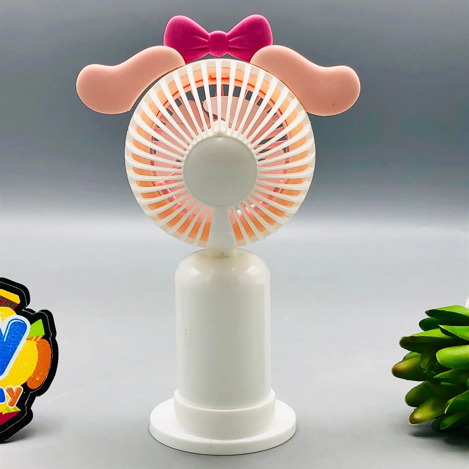 Rechargeable Mini Cartoon Design Desktop Fan