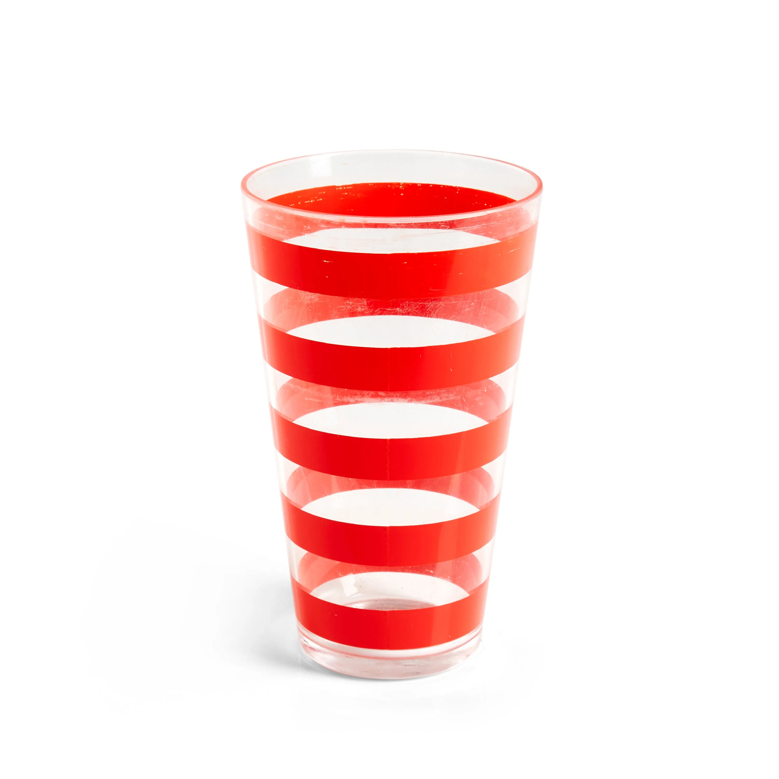 Red Striped Glass