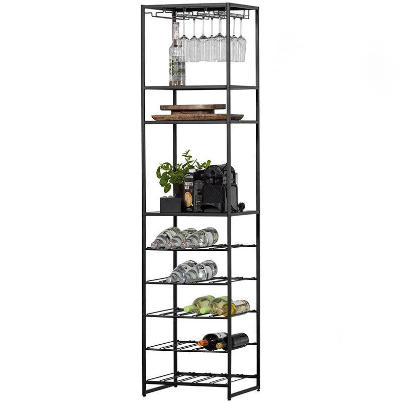 Reese Black Metal Multipurpose Wine/Beverage Rack