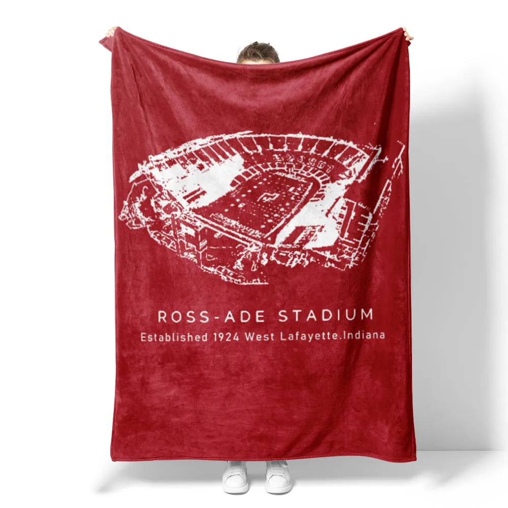 Ross–Ade Stadium - Purdue Boilermakers Football,College Football Blanket for Fans of American Football Fans