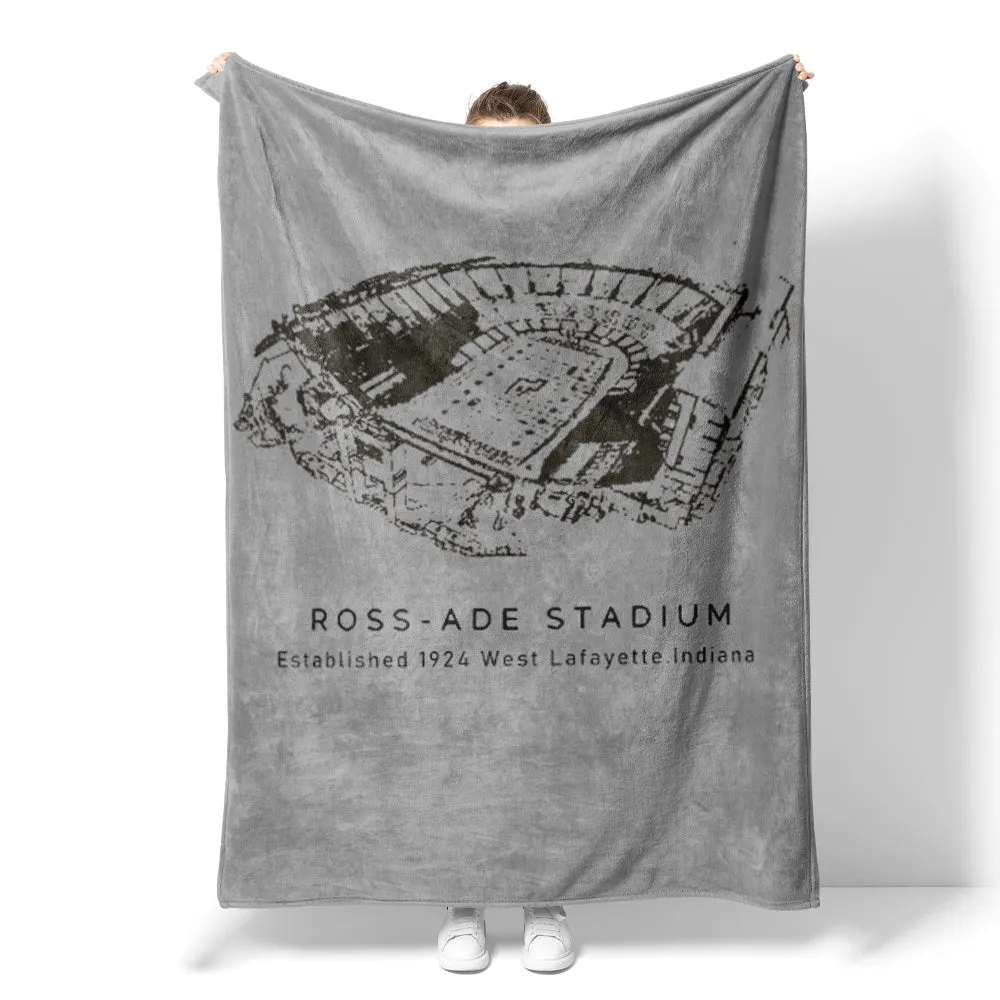 Ross–Ade Stadium - Purdue Boilermakers Football,College Football Blanket for Fans of American Football Fans