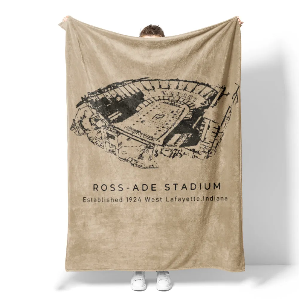 Ross–Ade Stadium - Purdue Boilermakers Football,College Football Blanket for Fans of American Football Fans