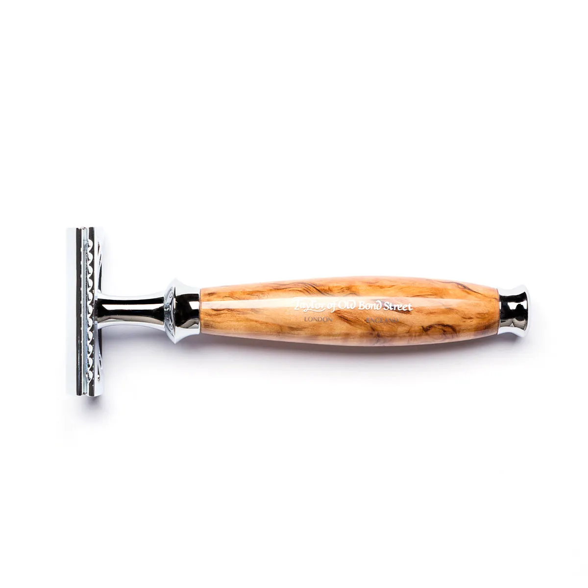 Safety Razor with Birch Wood Handle