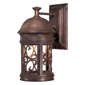 Sage Ridge 13 in. Outdoor Wall Lantern Vintage Rust Finish