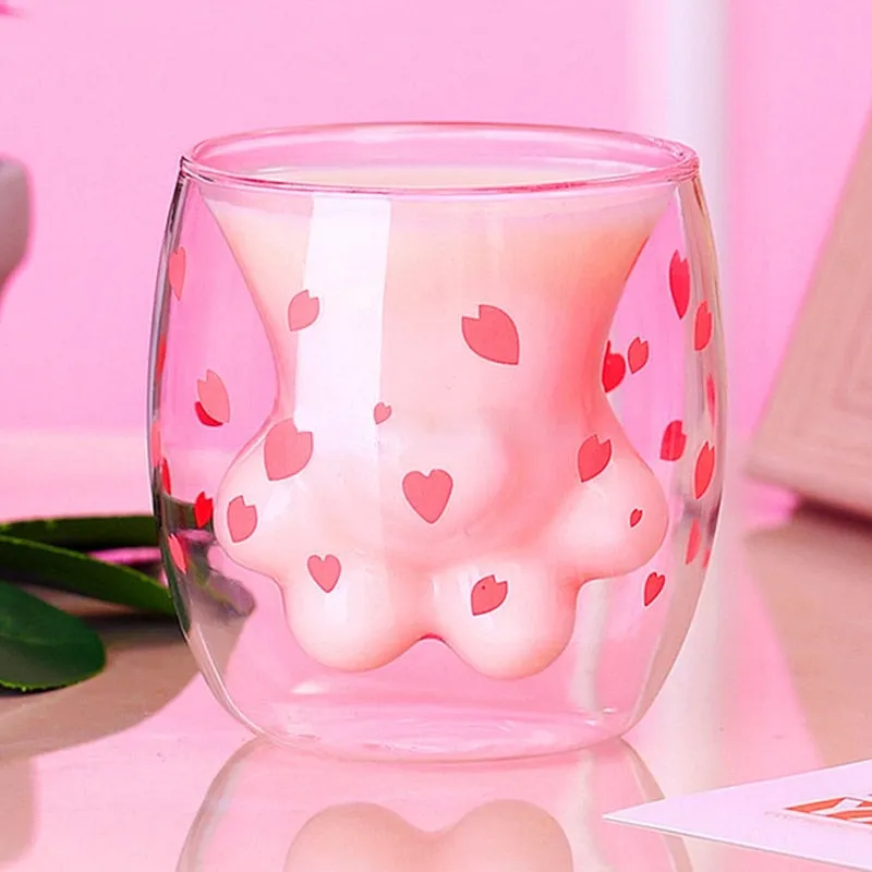 Sakura Hearts Paw Cup