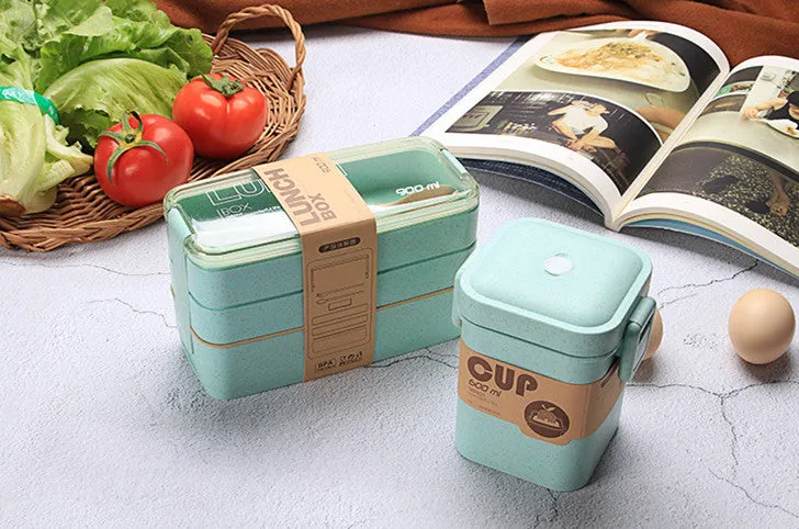 Separate Microwave Oven Light Plastic Lunch Box Transparent Food Container Case