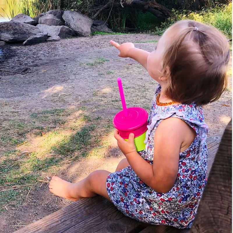 Silicone Kids Straw Cup - 8 oz