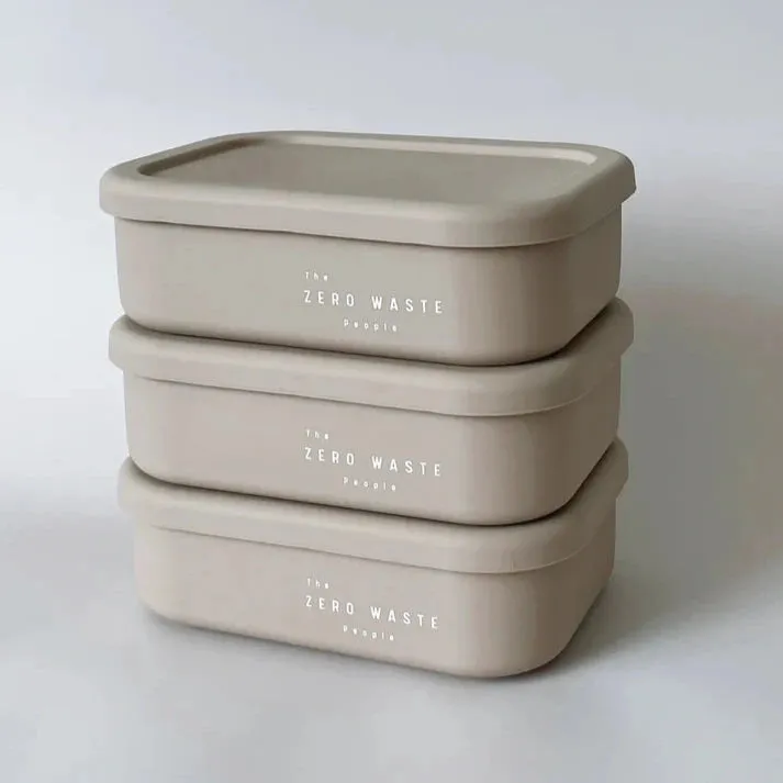 Silicone Rectangle Container - Natural