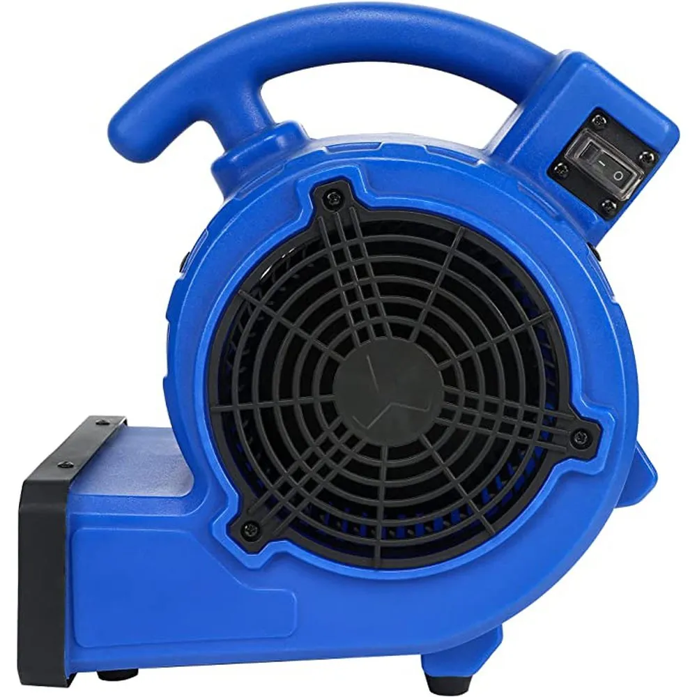 Simple Deluxe 305 CFM Mini Floor Blower Fan for Water Damage, Blue, 12 Inch