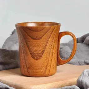 Simple Literary Retro Japanese Style Wooden  Handcrafted Mug