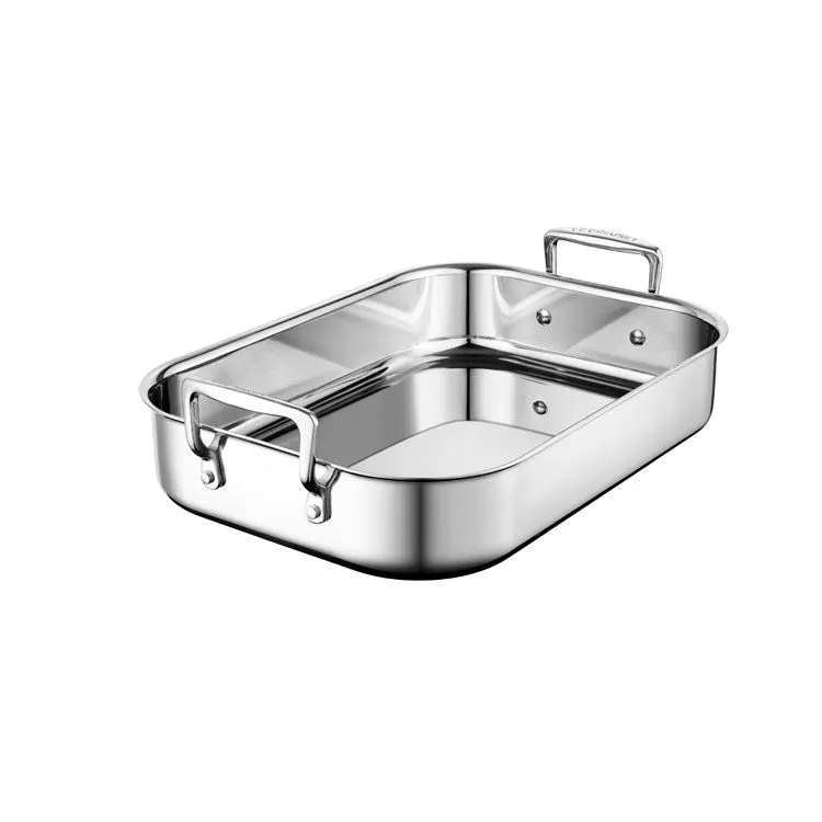 Small Stainless Steel Roasting Pan with Nonstick Rack