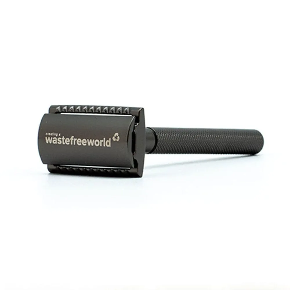 Stainless Steel Double Edge Safety Razor - Black