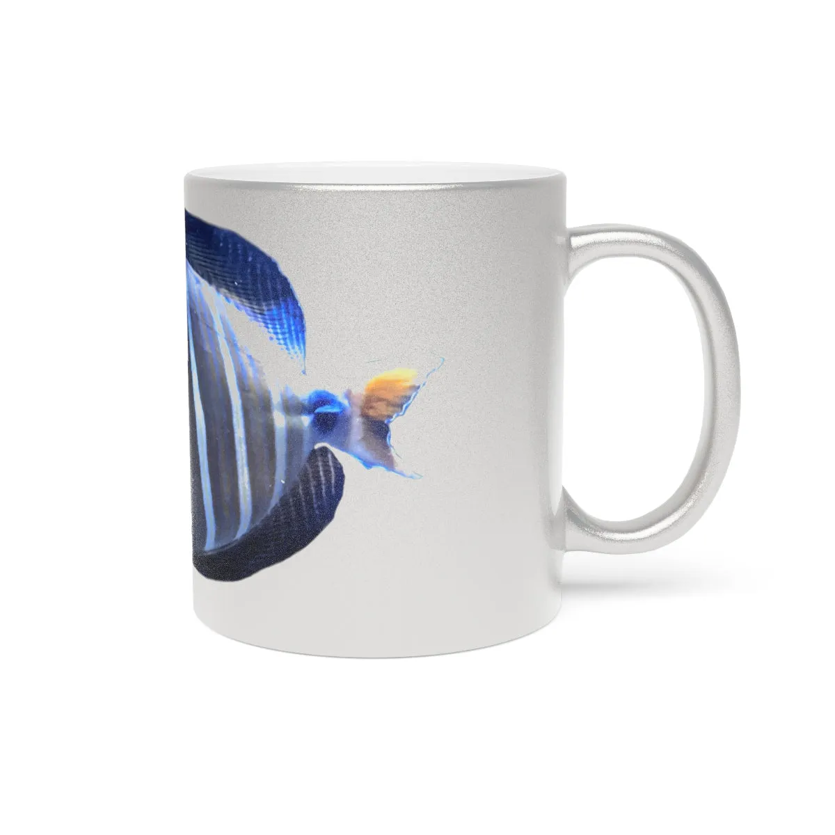 Striped Fish Metallic Mug (Silver / Gold)