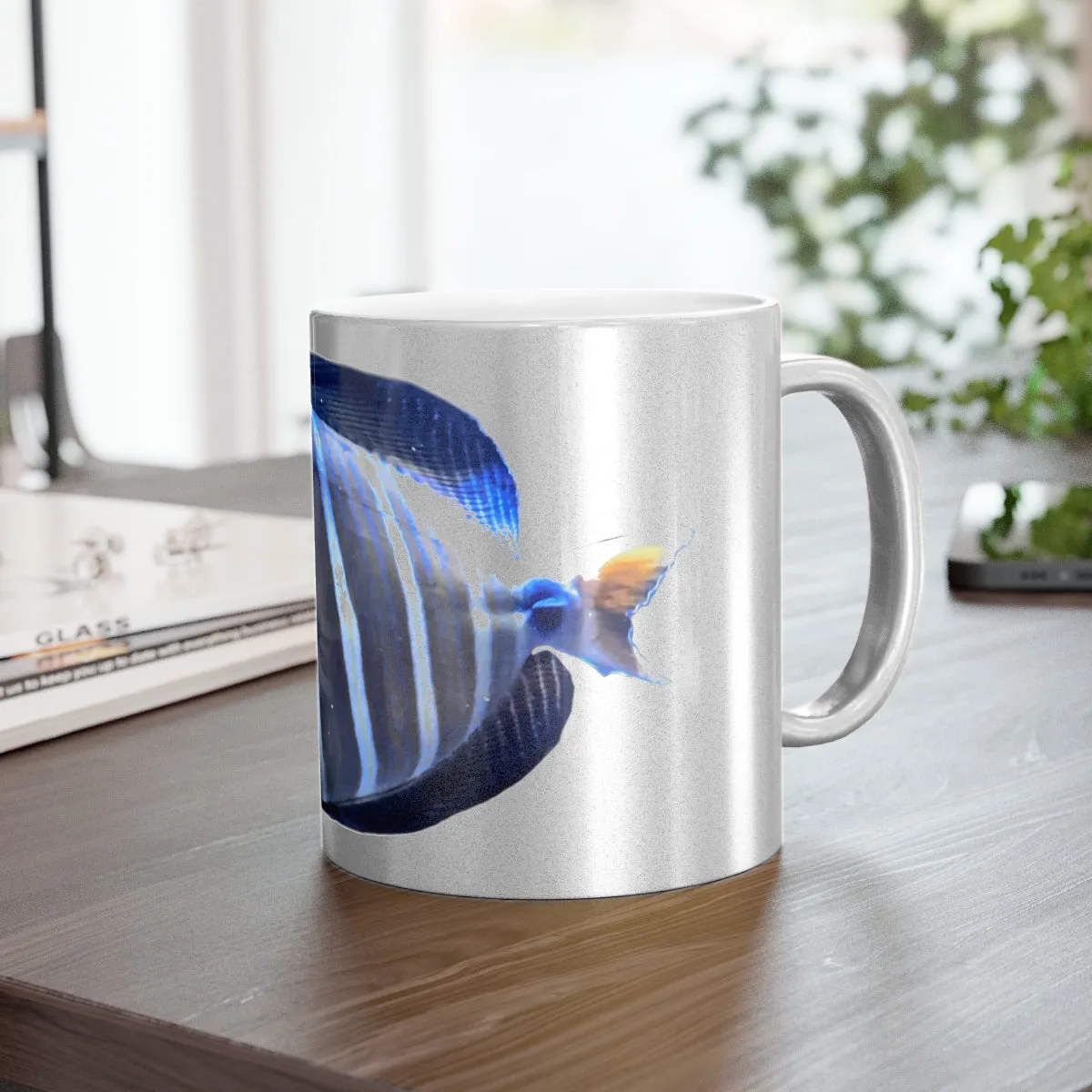 Striped Fish Metallic Mug (Silver / Gold)