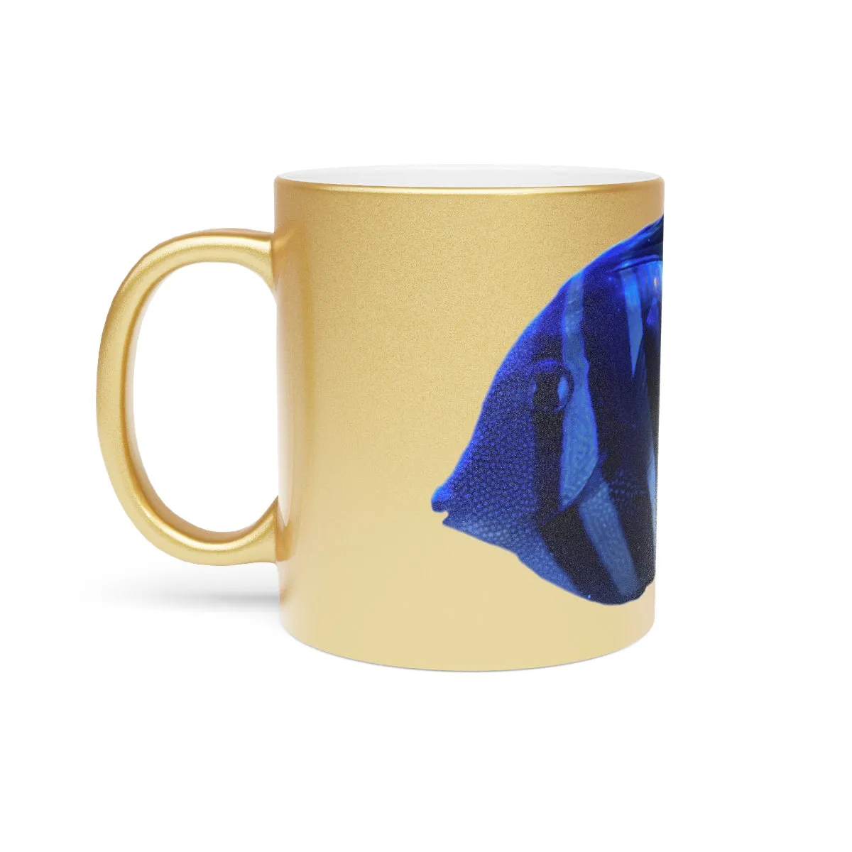 Striped Fish Metallic Mug (Silver / Gold)