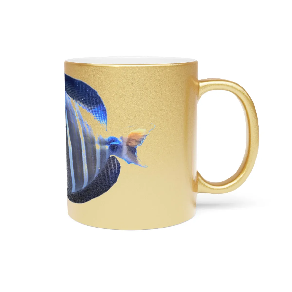 Striped Fish Metallic Mug (Silver / Gold)