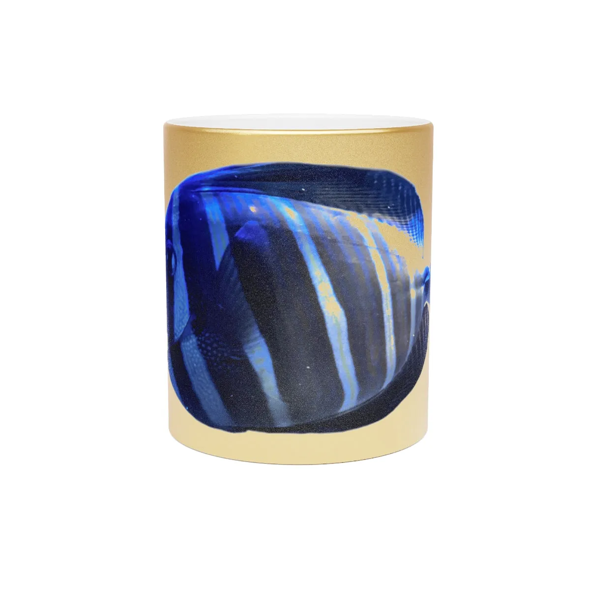 Striped Fish Metallic Mug (Silver / Gold)