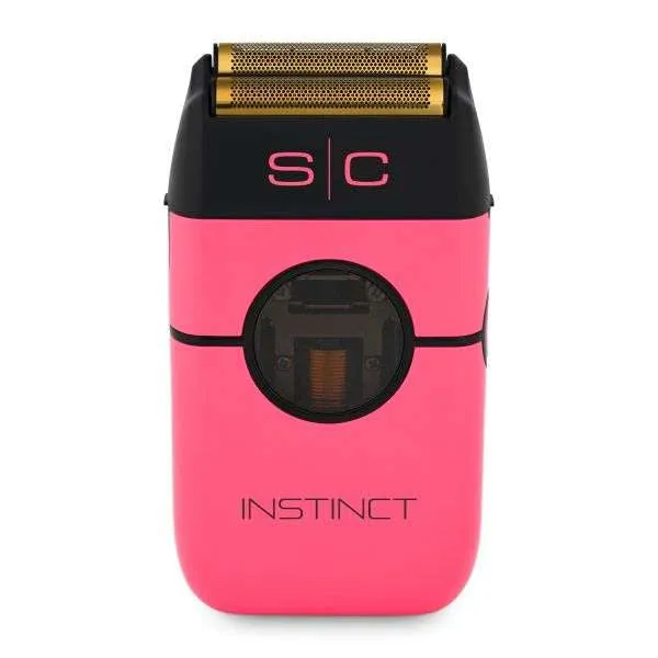 StyleCraft Instinct Metal Double Foil Shaver w/ IN2 Vector Motor & Intuitive Torque Control (SC807) PINK