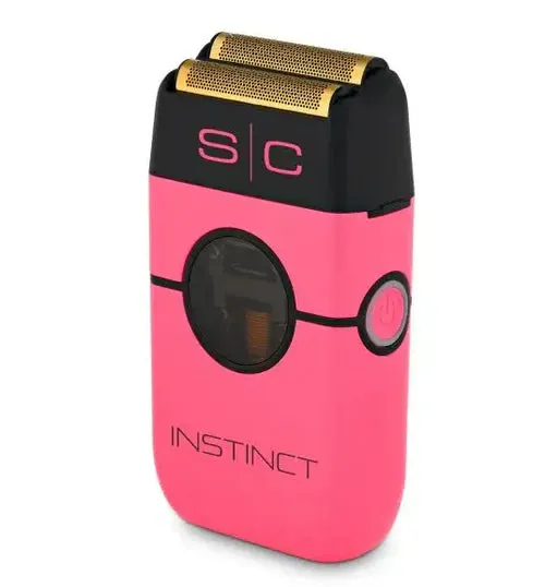 StyleCraft Instinct Metal Double Foil Shaver w/ IN2 Vector Motor & Intuitive Torque Control (SC807) PINK