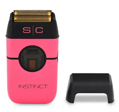 StyleCraft Instinct Metal Double Foil Shaver w/ IN2 Vector Motor & Intuitive Torque Control (SC807) PINK