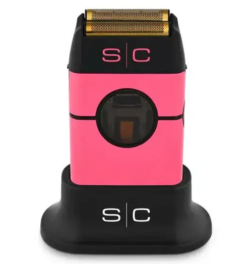 StyleCraft Instinct Metal Double Foil Shaver w/ IN2 Vector Motor & Intuitive Torque Control (SC807) PINK