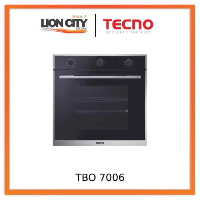 Tecno Uno TBO 7006 Built-In Oven 73L, 6 Functions