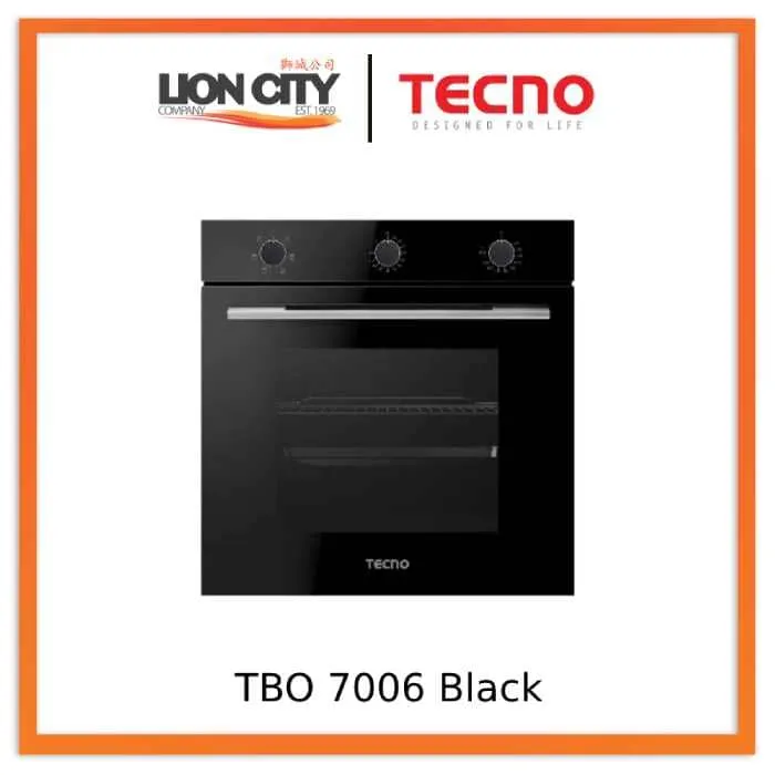 Tecno Uno TBO 7006 Built-In Oven 73L, 6 Functions