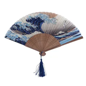 TEEK - Bamboo Folding Tassel Hand Fan