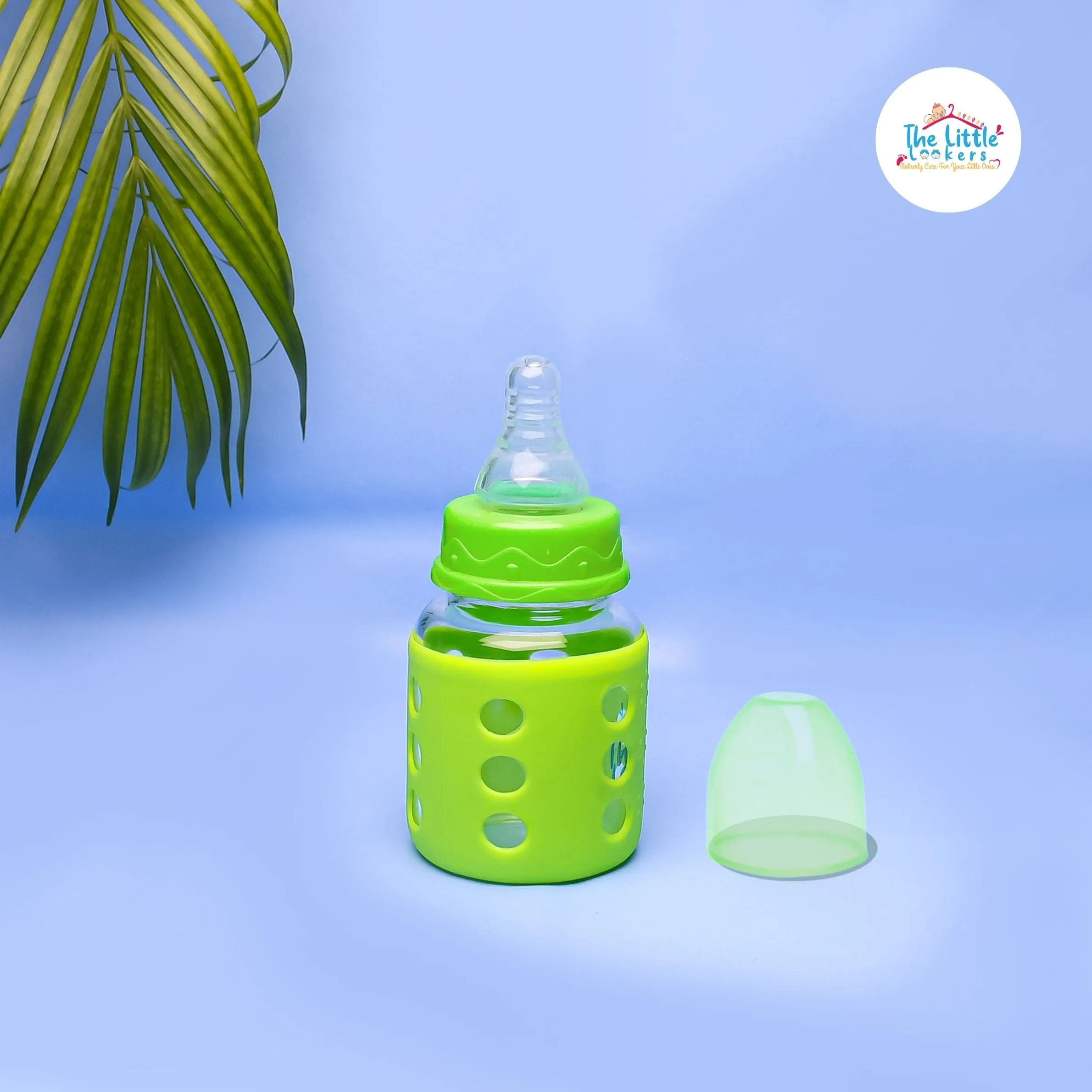 The Little Lookers High Borosilicate Glass Feeding Bottle for Baby/Feeder for Newborn | Super Soft Flow Control & Anti Colic Nipple for Infants/Toddlers