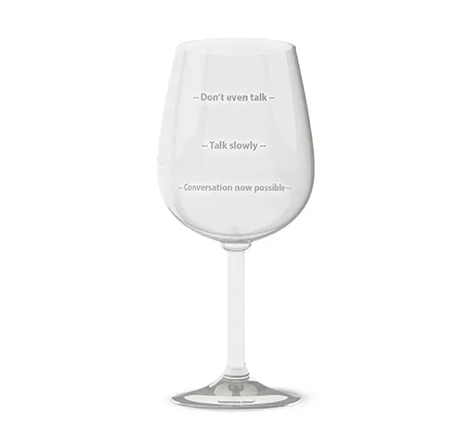 The Wine Savant Large Funny Wine Glass