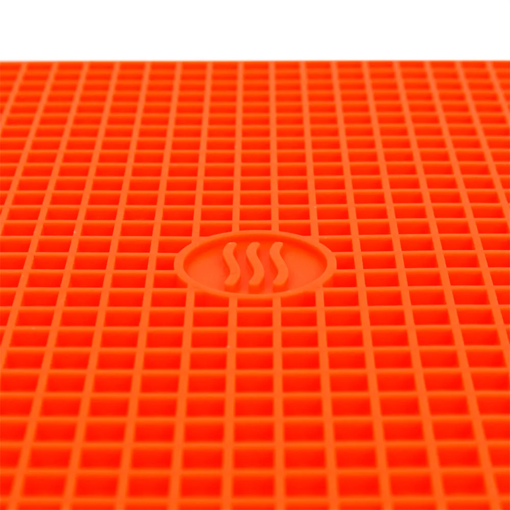 Thermoworks Hi-Temp Non-Slip Silicone Hotpad/Trivet 9"x12" 600°F BPA Free Orange