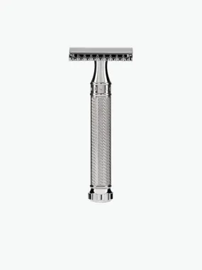 Traditional Twist Open Comb Safety Razor Silver