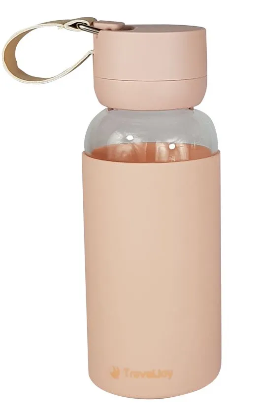 Travel Joy Glass Bottle with Silicone Sleeve (400ml)