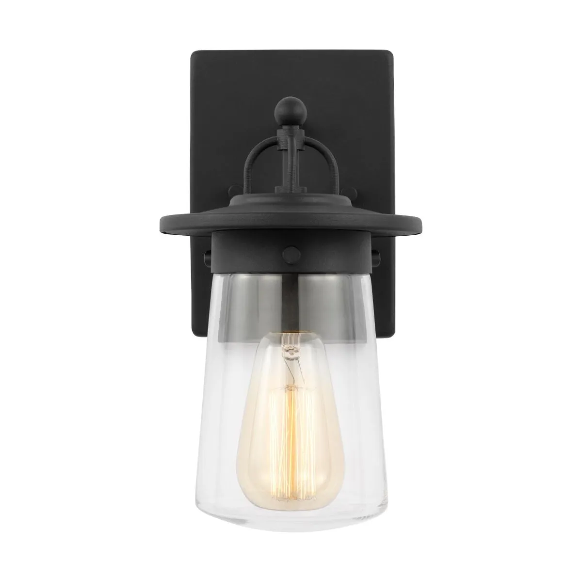 Tybee 12 In. Outdoor Wall Light Black Finish