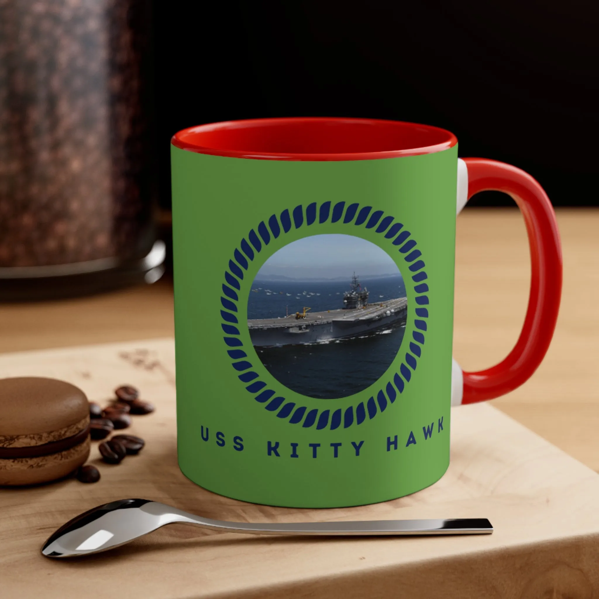 USS Kitty Hawk (CV-63) United States Ships POD Accent Coffee Mug, 11oz